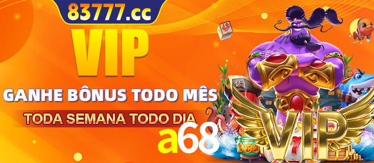 Banner promocional do a68 oferecendo 100% de recompensas adicionais contínuas para quem fizer o login diário (Daily sign-in), com um mascote de coelho.
