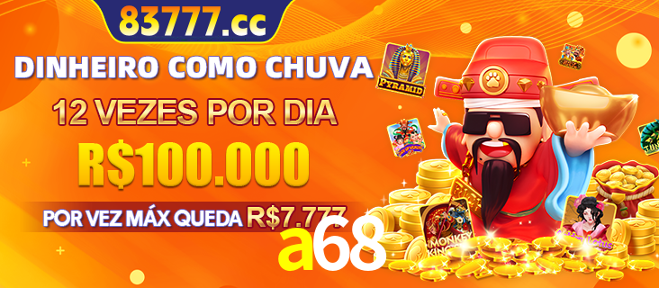 Banner do programa de recompensas Recomende para amigos do a68, detalhando os bônus por convidar amigos, com prêmios que chegam a R$288.888.