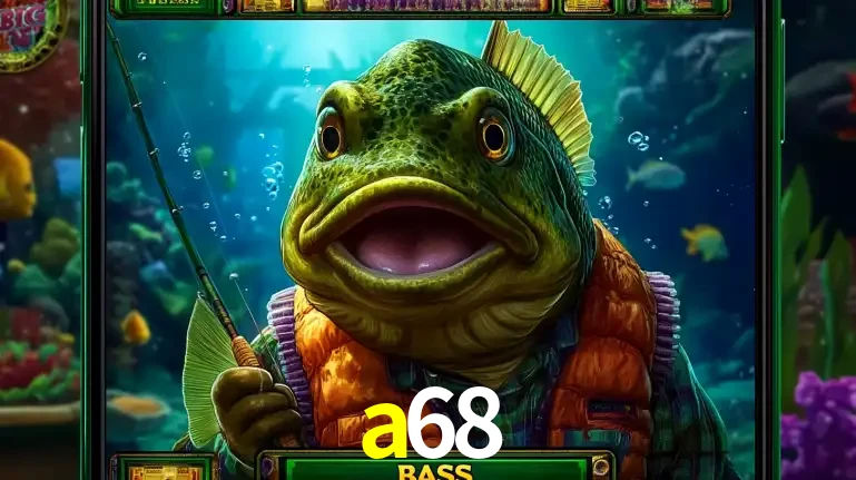 Personagem de peixe pescador do popular jogo de slot com tema de pescaria, uma das emocionantes opções de caça-níqueis para jogar e ganhar no cassino a68.